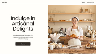 Cafe & Bakery website templates - Bakery (Minimal)