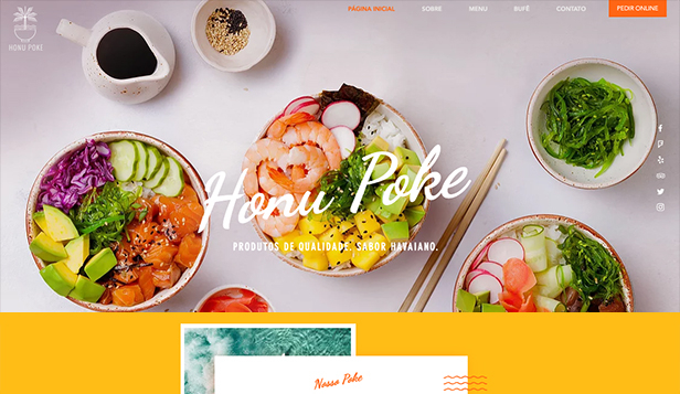 Templates de Restaurantes e Comida - Delivery de Poke