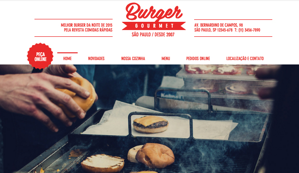 Restaurantes e Comida website templates – Hamburgueria