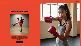  website templates - Kickboxing Team (Energetic)