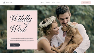 Portfolios website templates - Wedding Photographer (Romantic)