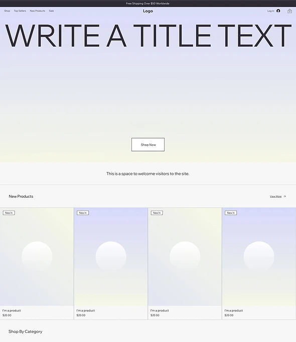 Minimal eCom Wireframe