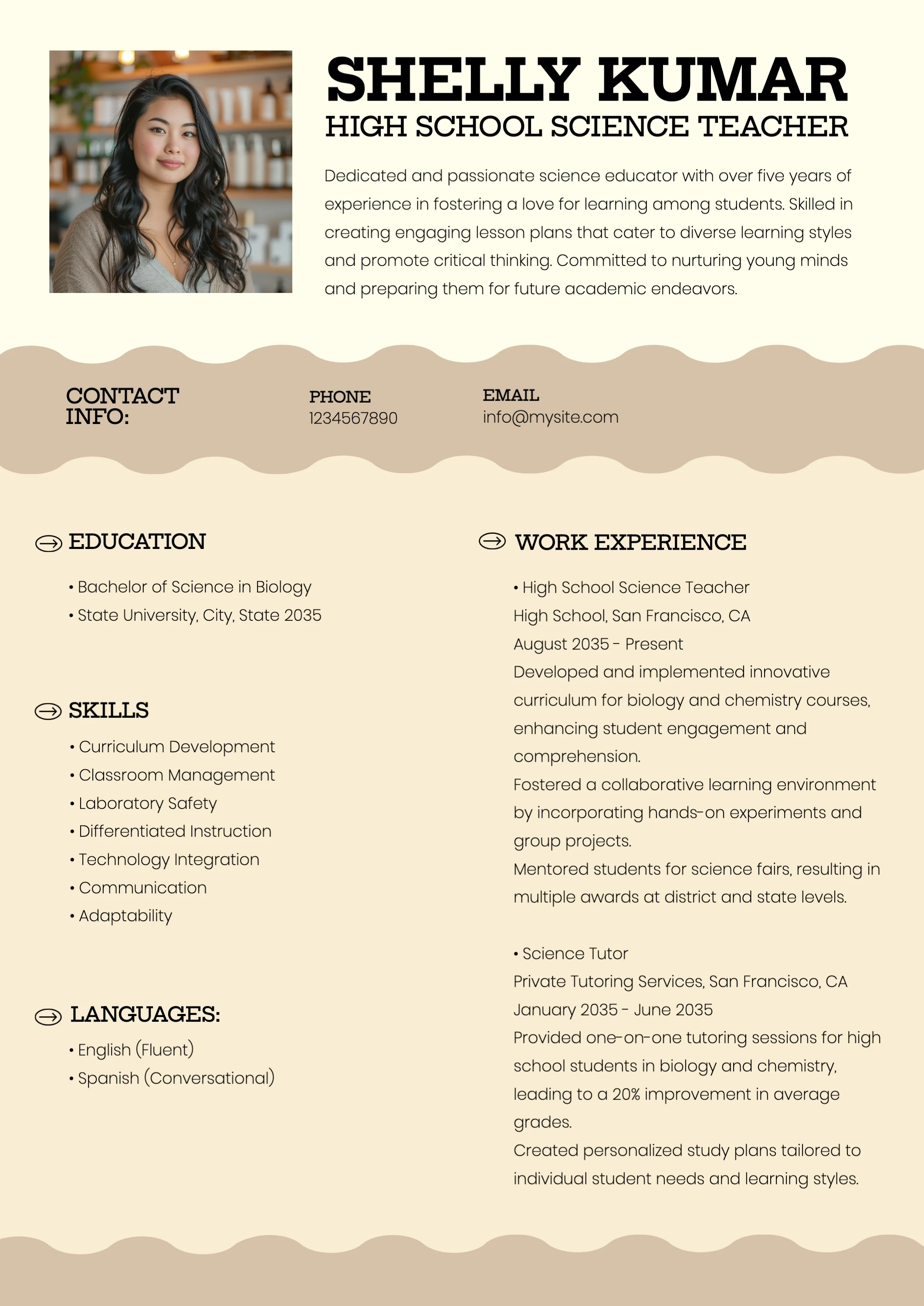 Playful Geometric Teacher Resume