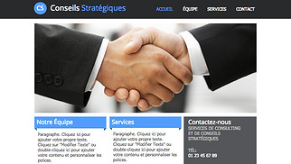 Templates de sites web Marketing - Société de business consulting