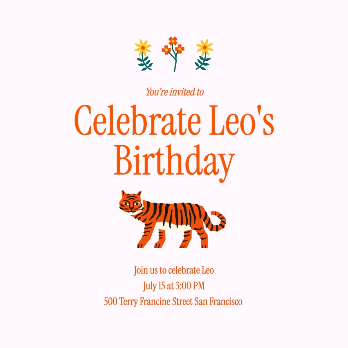 Cute Illustrative Save The Date Birthday Invitation
