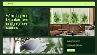 Interior Design website templates - Green Interior Design Studio (Green)