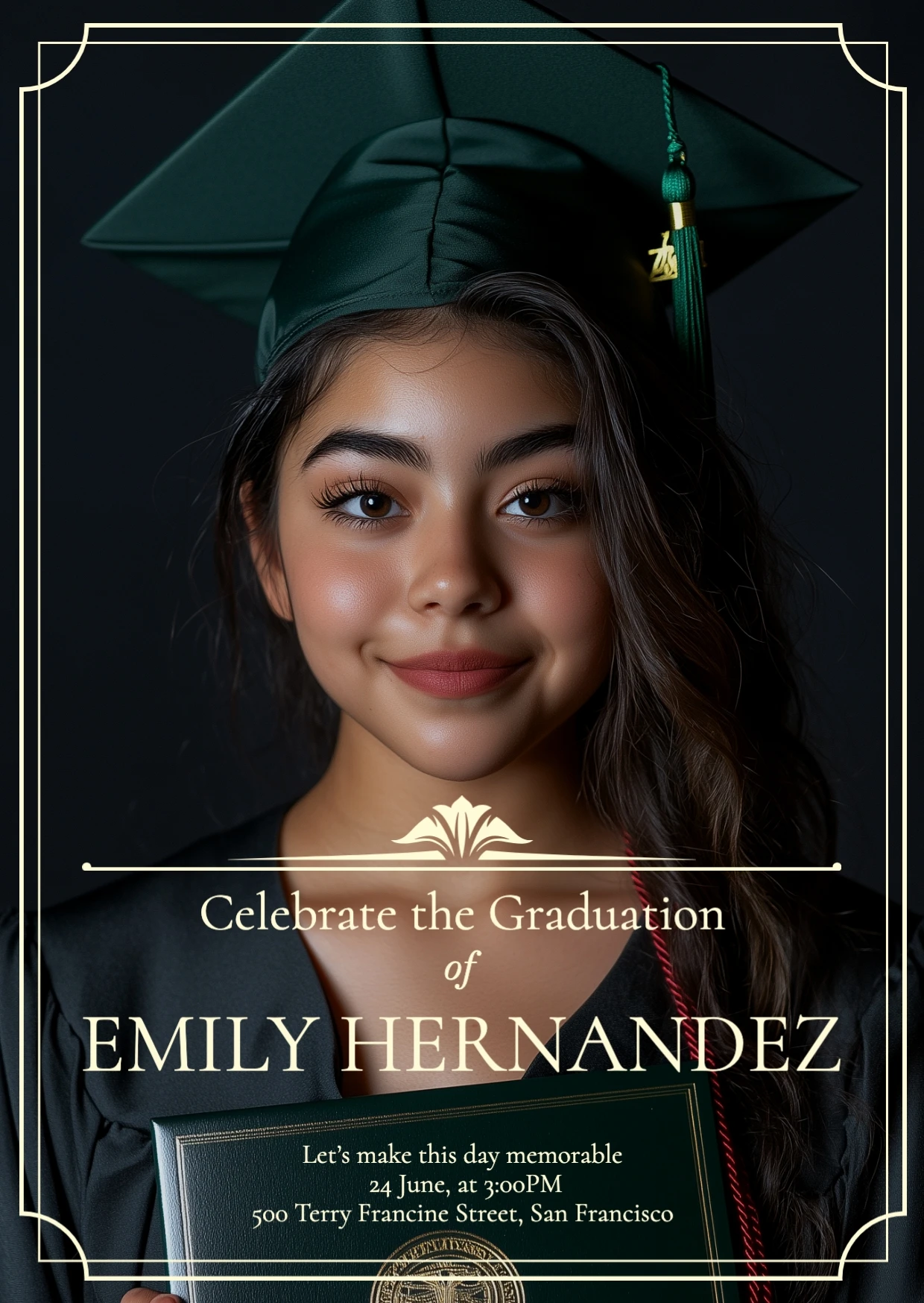 Professional Classic  Graduation Invitation