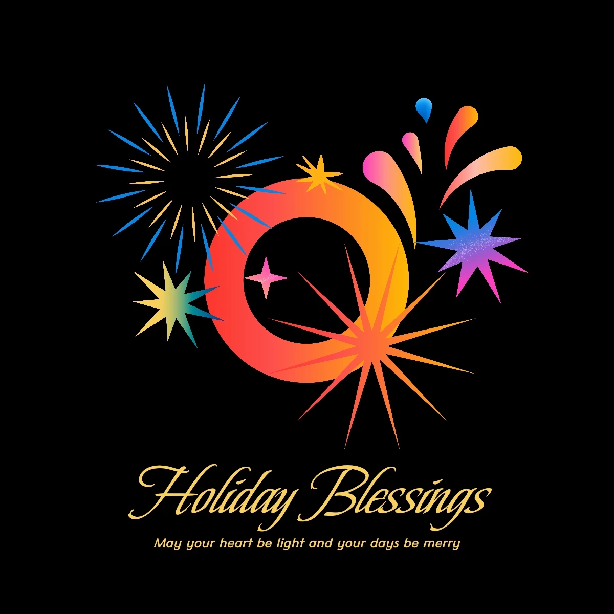 Pop Dark Holiday Greeting Card