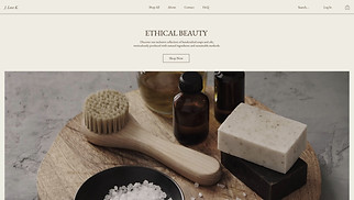 Wellness website templates - Soaps & Oils Store (Earthy)