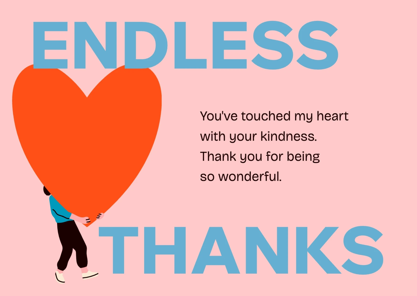Cute Romantic Simple  Thank You Greeting Card