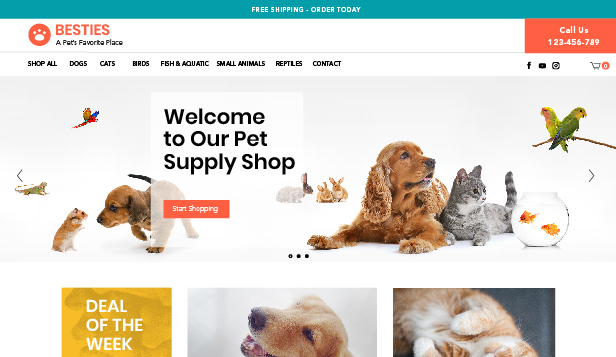 Pets \u0026 Animals Website Templates 