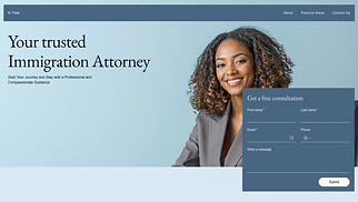 Law website templates - Immigration Attorney (Welcoming)