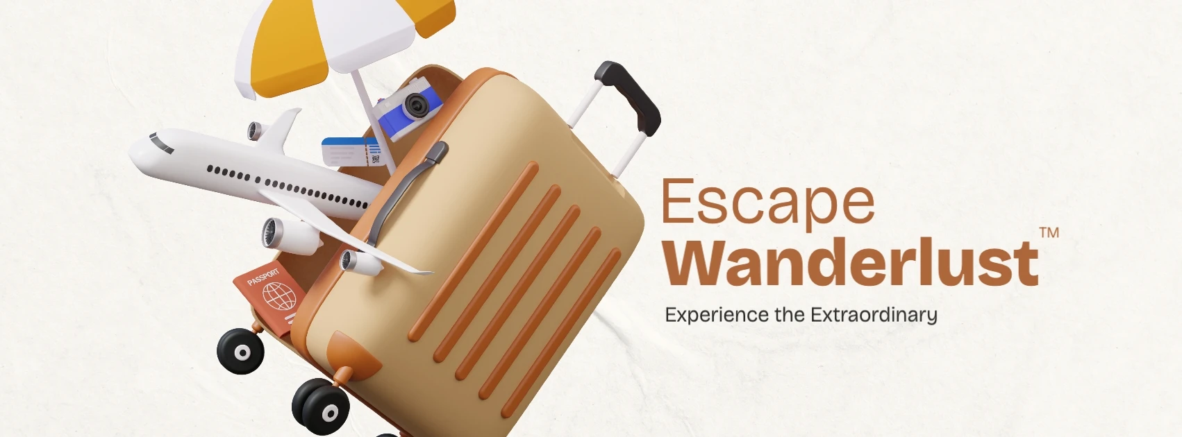 Playful 3D Travel & Hospitality Facebook Cover