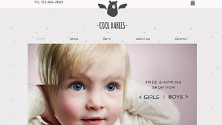 兒童與嬰兒網站範本- 童裝店