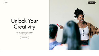 Classes & Courses website templates - Creative Writing Course (Monochromatic)