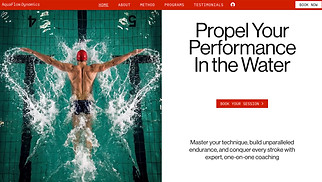 Szablony stron z dziedziny „Sport i fitness” - Swimming Trainer LP (Energetic)