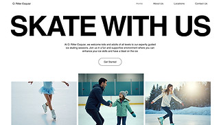 Education website templates - Ice Skating School (Modern)