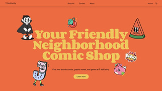 Arts & Crafts website templates - Comic Book Store (Stylish)