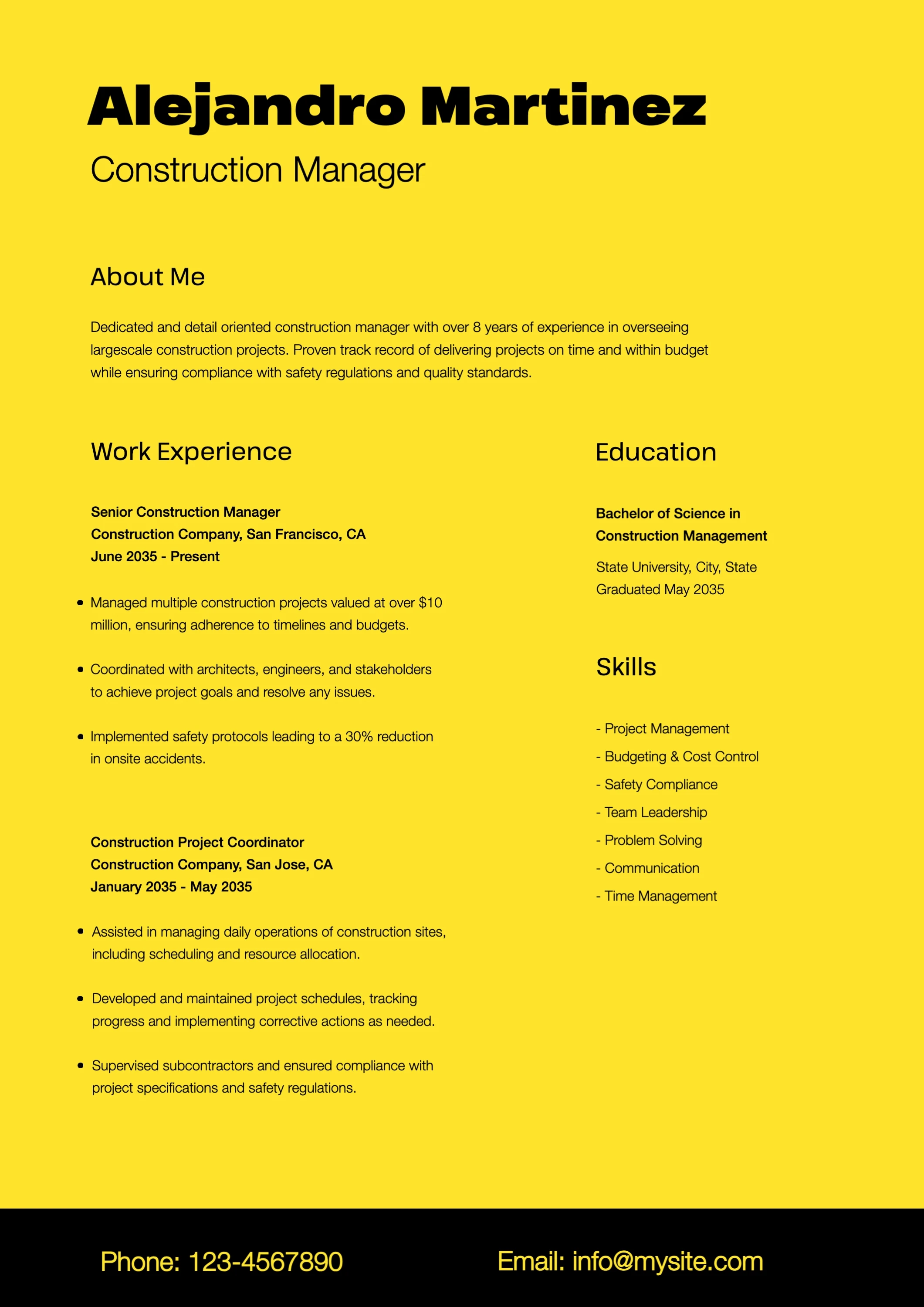 Minimalist Classic  Modern  Resume