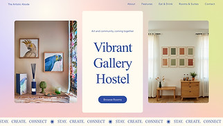 Travel & Tourism website templates - Hostel (Artistic)