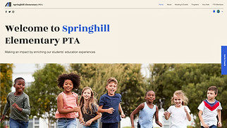 เทมเพลตเว็บไซต์ การศึกษา - สมาคมครูและผู้ปกครองในโรงเรียน 