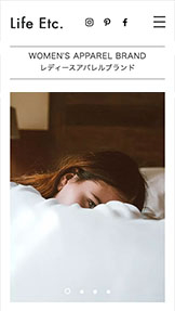 ネットショップ website templates – アパレルショップ