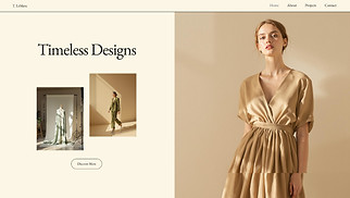 Portfolio & CV website templates - Fashion Designer (Elegant)