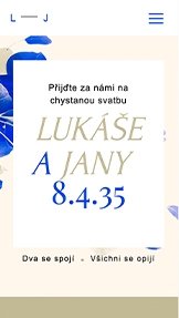 Události website templates – Pozvánka na svatbu