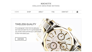 珠寶與飾品網站範本- 手錶商店