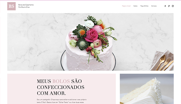 Restaurantes e Comida website templates – Bolos de Casamento