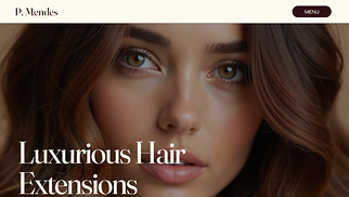 Beauty & Hair website templates - Hair Extensions Manufacturer (Elegant)
