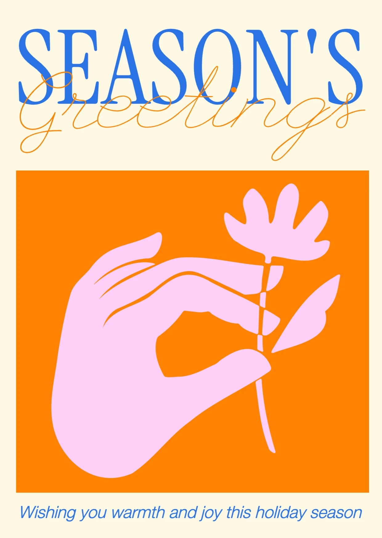 Handmade Illustrative Holiday Greeting Card