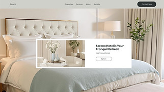 Hotels & B&Bs website templates - Hotel (Clean)