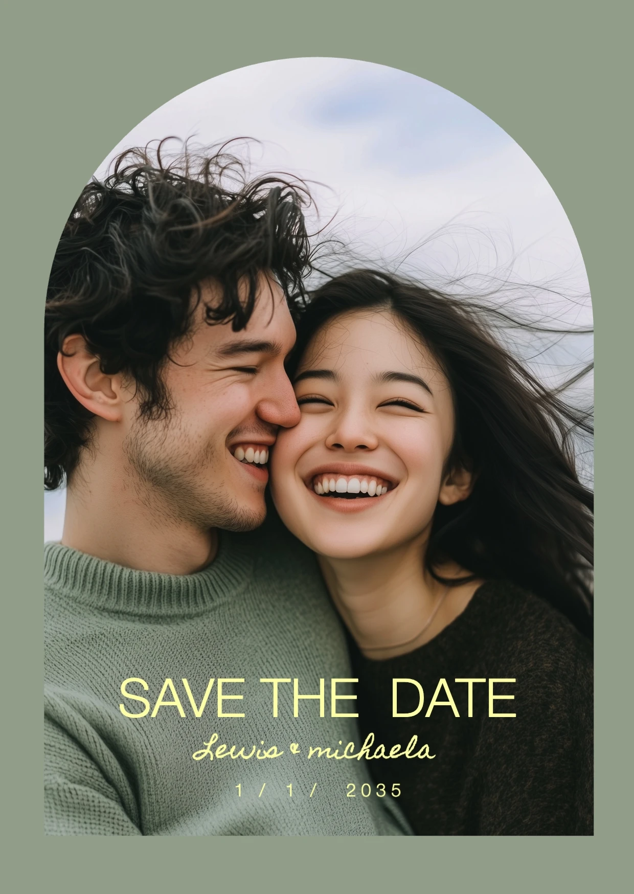 Simple Classic  Save The Date Wedding Invitation