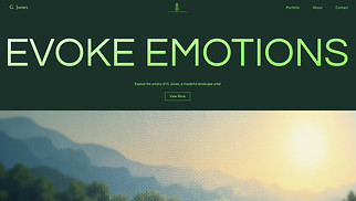 Portfolios website templates - Landscape Artist Portfolio (Artistic)