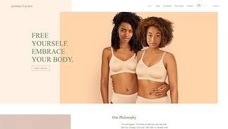 패션 웹 사이트 템플릿 – 란제리 여성속옷 전문 쇼핑몰