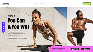 Mẫu trang web Sức khỏe và Thể chất - Chương trình thể dục trực tuyến