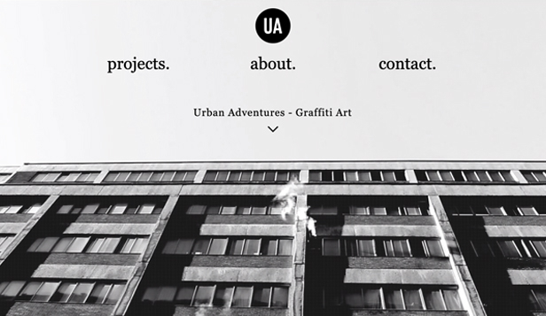 Art portfolio website template for graffiti art