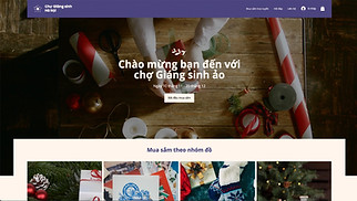 Mẫu trang web Nghệ thuật & Thủ công - Chợ đồ Giáng Sinh trực tuyến