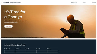 Mẫu trang web Dịch vụ và Bảo trì - Nhà lắp đặt tấm năng lượng mặt trời