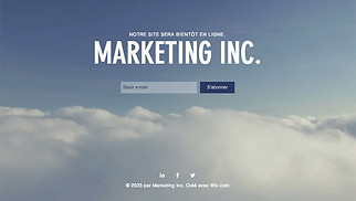 Templates de sites web Publicité et marketing - Landing page « À venir »