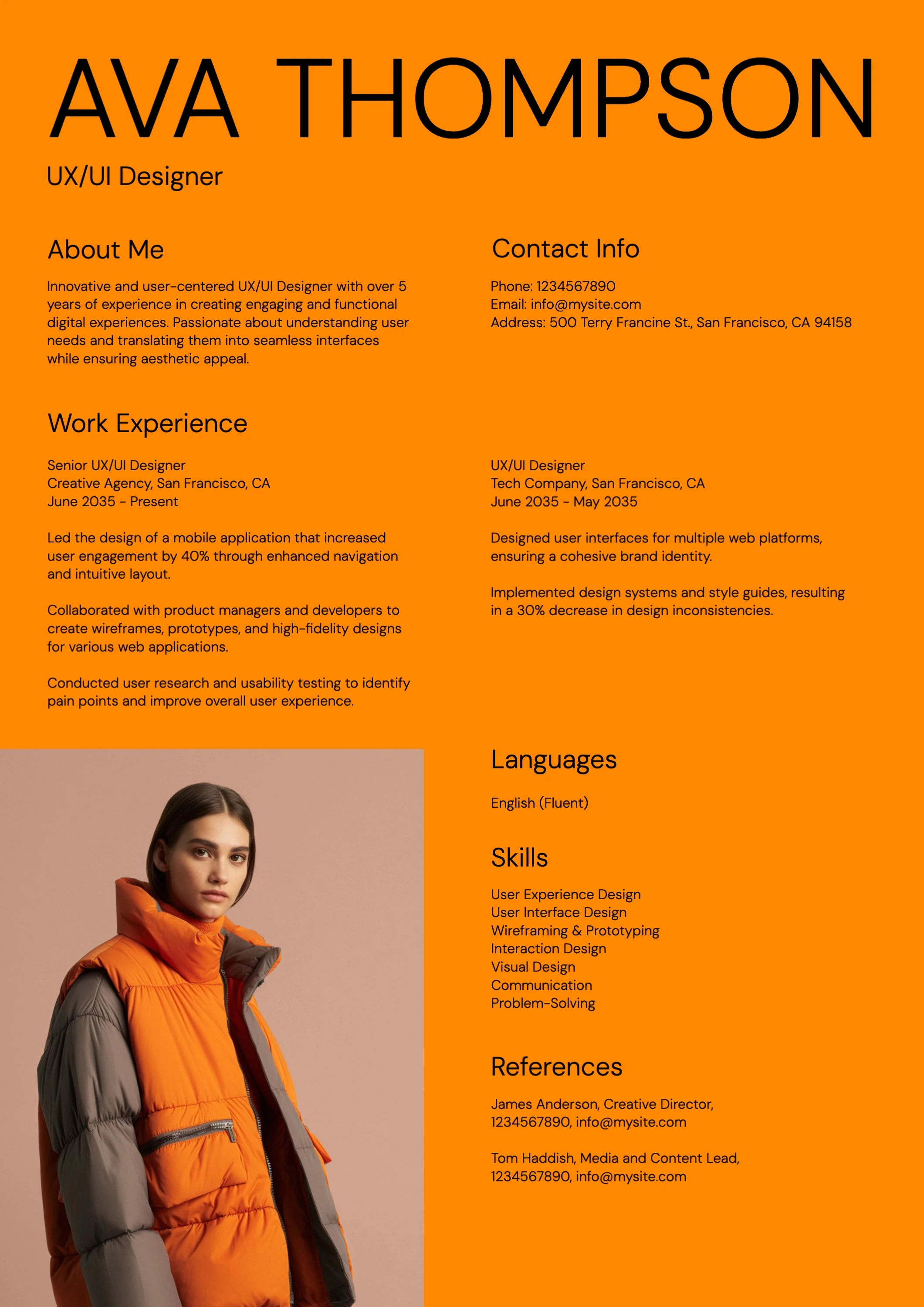 Bold Modern  Creative  Resume