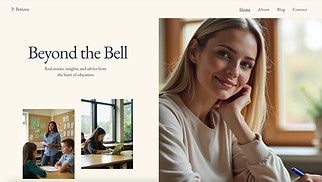 Classes & Courses website templates - School Blogger (Warm)