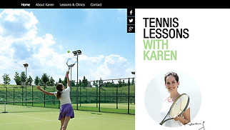 Hjemmesideskabeloner til Sundhed & wellness - Tennistræner