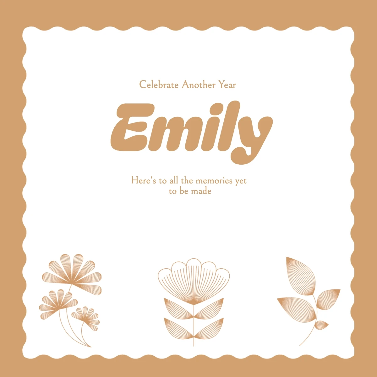 Minimalist Retro  Birthday Greeting Card
