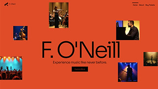 Events website templates - Music Venue (Vibrant)