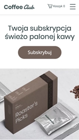 Sklep internetowy website templates – Sprzedawca pudełek subskrypcyjnych 