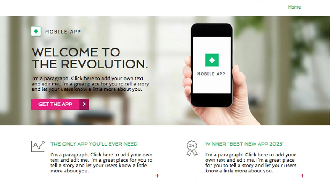 App Landing Page