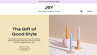 eCommerce website templates - Gift Shop (Pastel)