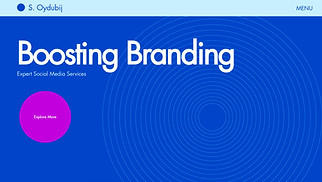 Portfolios website templates - Social Media Marketing Portfolio (Blue)